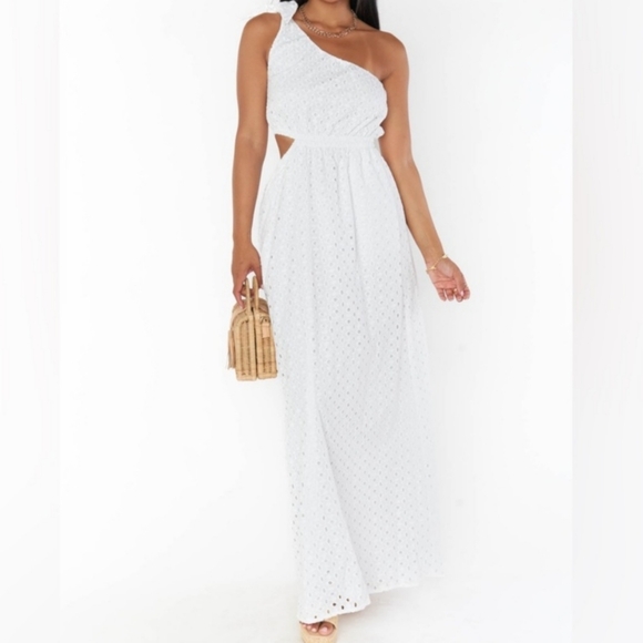 NWT Show Me Your Mumu take me out white eyelet maxi dress - Picture 4 of 4